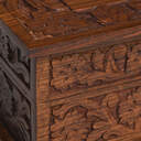 Autumn Scroll Carved Rosewood Urn image number 2